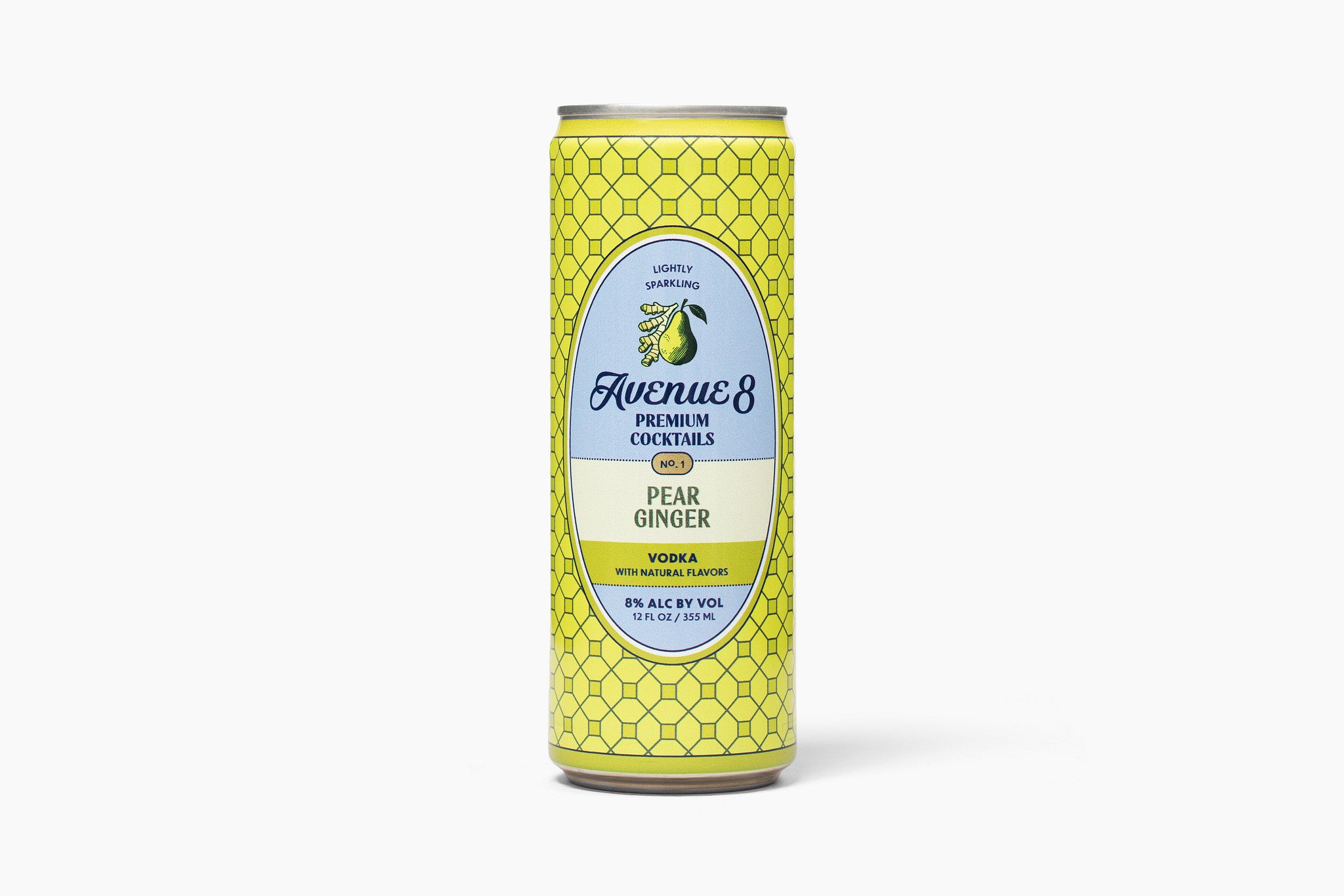 Avenue 8 Pear Ginger Vodka  organic canned cocktail