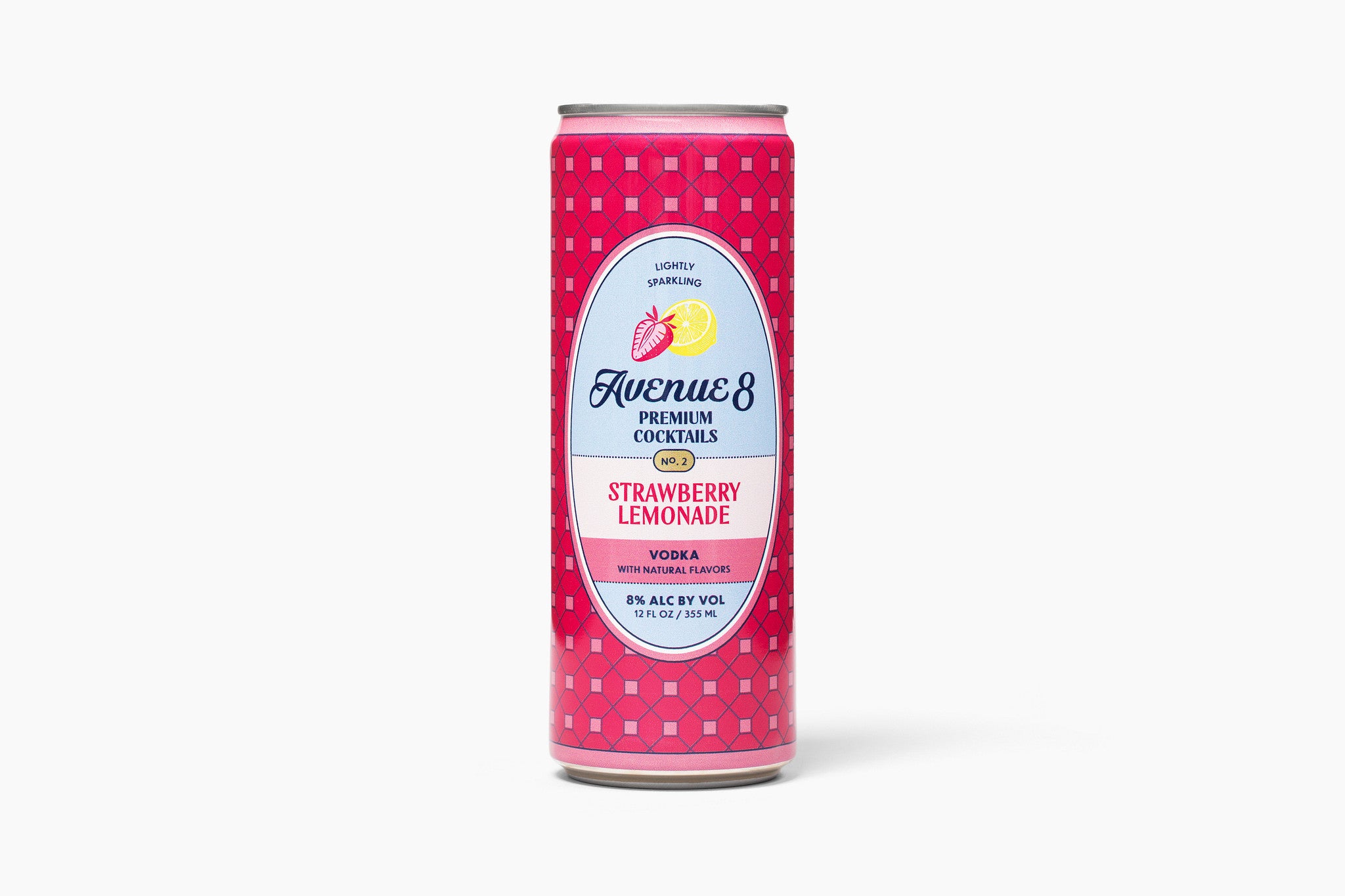Lightly Sparkling Strawberry Lemonade with Vodka